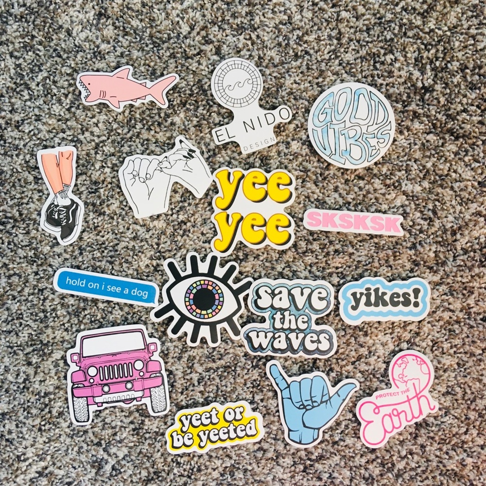 VSCO Stickers🌸//Set of 15 assorted stickers